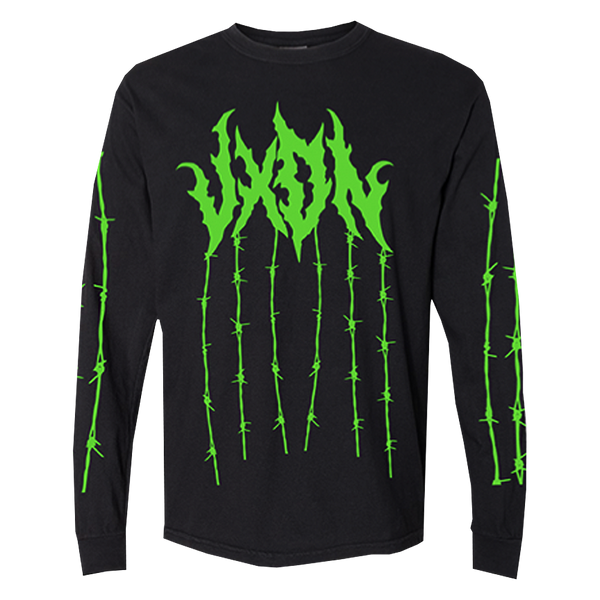 black and green barbed wire longsleeve