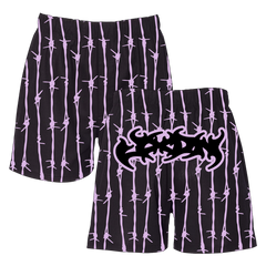 purple and black barbed wire boxers